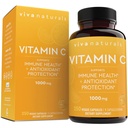 Viva Naturals Βιταμίνη C, 1000 mg, 250 κάψουλες χορτοφαγικών – με Citrus Bioflavonoids & Rose HIPS, Μη-ΓΤΟ για την Ανοσολογική Υποστήριξη & Αντιοξειδωτική Προστασία