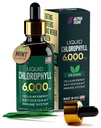 Χλωροφύλλη Υγρές σταγόνες 6000 mg - Premium Υγρή Χλωροφύλλη Συμπλήρωμα - Όλα-σε-ένα Αντιοξειδωτικό για ανοσοενισχυτικό, αύξηση της ενέργειας, υποστήριξη πήξεως & γρήγορη αποτοξίνωση - Μη-ΓΤΟ, Vegan