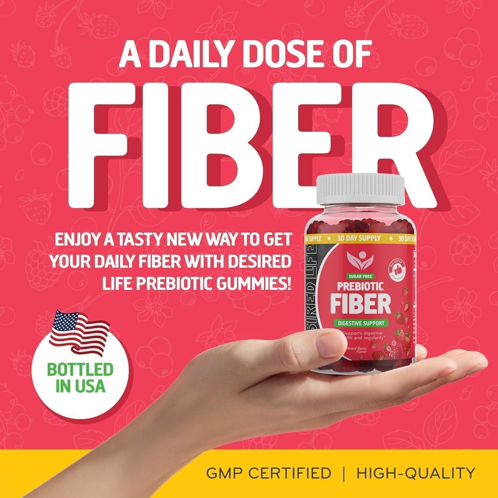 Χωρίς ζάχαρη Προβιοτικές Ίνες Gummies για ενήλικες παιδιά Μικτή Berry Flavor Plant Συμπλήρωμα για γυναίκες άνδρες, Καθημερινή Digestive Υγεία Κανονικότητα 60 Count (πακέτο του 1)