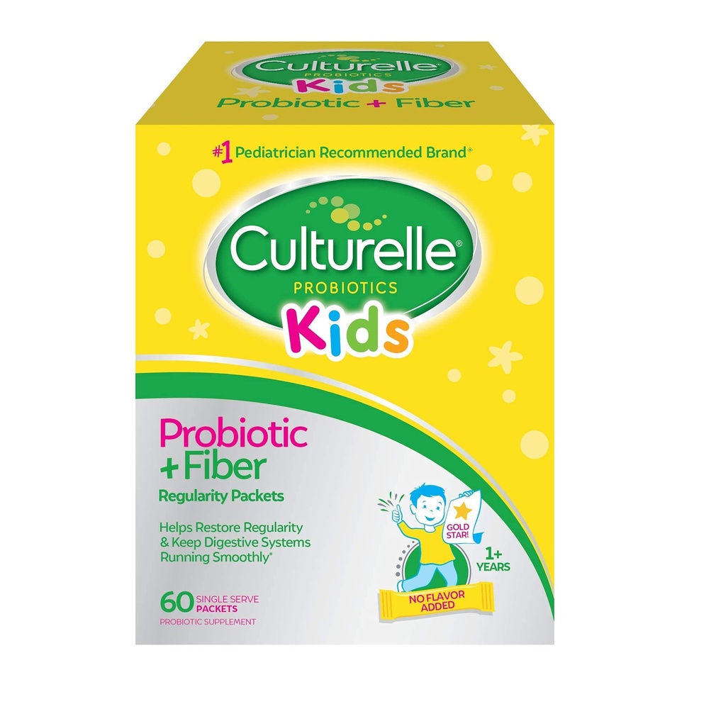 Culturelle Kids Probiotic + Fiber Packets (Ages 3+) - 60 Count - Digestive Health & Immune Support - Βοηθά στην αποκατάσταση της κανονικότητας