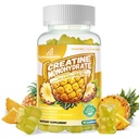 Συγκρότημα μονοένυδρων Gummies Creatine για άνδρες και γυναίκες -Προηγμένη Φόρμουλα W/L-Taurine + Βιταμίνη B12, Συμπλήρωμα χωρίς ζάχαρη, 90 Gummies ανανά