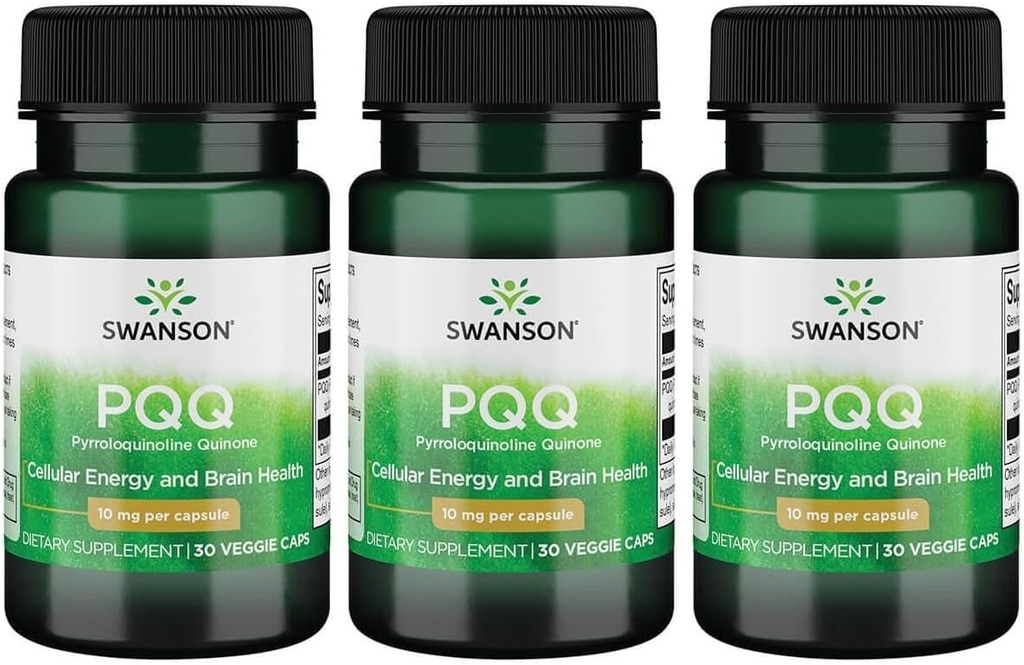 Swanson Pqq Pyrroloquinoline Quinone 10 mg 30 Vegan Caps (3 Συσκευασία)