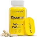 Diosmin 1000mg Advanced Formula - 240 κάψουλες για την υποστήριξη της κυκλοφορίας υγείας, 4-Month Supply, Non-GMO, Made in USA - Daily Wellness Συμπληρωματικό