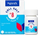 8 Κυτταρικό Αλάτι Mag Phos 6X, PMS Relief, Φυσική Ομοιοπαθητική Ανακούφιση του Εμμηνορρυϊκού Πόνου και των Συμπτωμάτων Μυϊκών Καταρρακτών, Μυϊκός Χαλαρωτικός, Ταμπλέτες Γρήγορης Διάλυσης, 100 Μέτρα