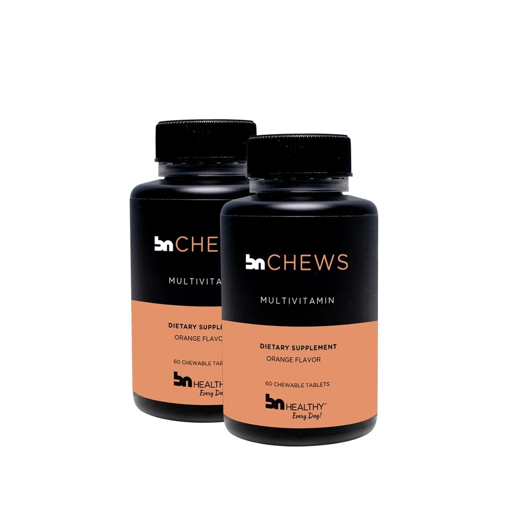 BNHealthy Chewable 2 Pack Bariatric Multivitamin με σίδηρο, βιταμίνη B12, Νόστιμη γεύση πορτοκαλιού – 120 Ct – 60-120 Ημέρα προσφοράς.