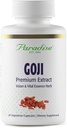 Paradise Herbs Goji Extract, Vital Essence Herb, Skin, Eyes, Body Support, Vegan, Gluten Free, Non GMO, 60 Count Vegetarian Caps