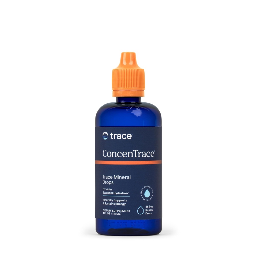 Trace Minerals ConcenTrace Trace Mineral Drops - Υγρό συμπλήρωμα για την υποστήριξη των οστών και των κοινών - Βοηθήματα ενυδάτωσης & ηλεκτρολυτών Αποκατάσταση - Μη αρωματικά-Πρωτότυπο, 4 fl oz (48 εξυπηρετούν)