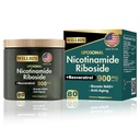 Liposomal NAD+ Supplement, 900mg Nicotinamide Riboside with Resveratrol, Anti-Aging Energy & Focus Support for Women & Men, 80 Vegan Gluten-Free Capsules