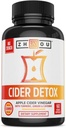 Zhou Cider Detox - Κάψουλες μηλίτη μηλίτη με μητέρα, Ακατέργαστα φυσικά χάπια ACV για γυναίκες & άνδρες, Βότανο Complex συμπλήρωμα με Turmeric & πιπέρι Cayenne - 60 κάψουλες Vegan