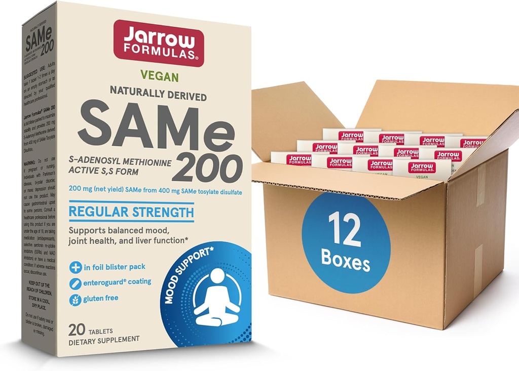 Jarrow Formulas Ίδια 200 mg, υποστηρίζει κοινή υγεία, ηπατική λειτουργία, εγκεφαλικός μεταβολισμός, 20 δισκία, έως και 20 ημέρες προσφοράς (πακέτο των 12)