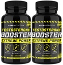 Testosterone Booster for Men - Male Enhancing Supplement - Supports Fast Acting Blood Flow - Helps Improve Muscle Growth, Strength, Energy & Endurance - Workout & General Wellness Pills - 2 Pack