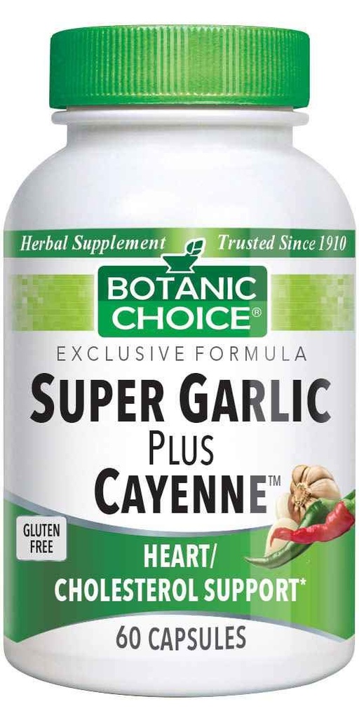 Βοτανική επιλογή Super σκόρδο Plus Cayenne, 60 κάψουλες