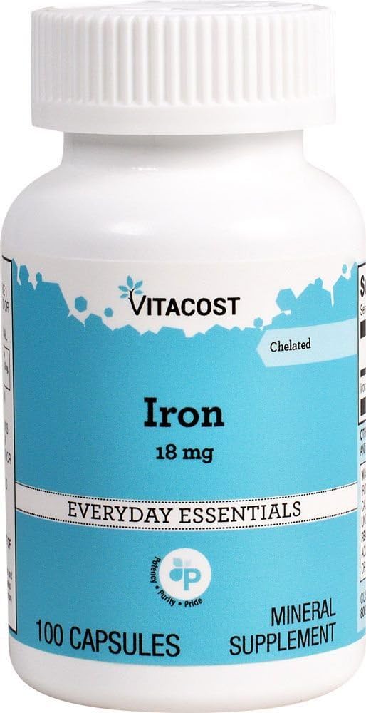 Vitacost Σίδηρος - 18 mg - 100 Καψάκια