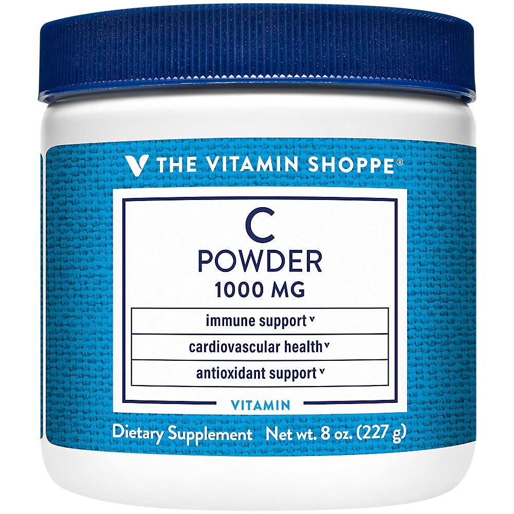 Η βιταμίνη Shoppe βιταμίνη C σκόνη 1.000MG, αντιοξειδωτικό που υποστηρίζει ανοσοποιητική και καρδιοαγγειακή υγεία (8 ουγγιά σκόνη)