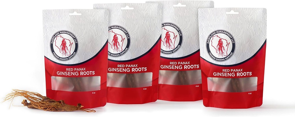 Dairyland Management LLC 16 oz Pack της κορεατικής ρίζας Panax Ginseng - Αυθεντικό Panax Ginseng - Μη ΓΤΟ, Χωρίς γλουτένη Ginseng Root - Χρησιμοποιήστε το Ginseng σε Σούπα, Τσάι, Congee