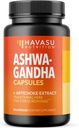Ashwagandha 1000mg με εκχύλισμα Artichoke - κάψουλες Ashwagandha για το άγχος, τη διάθεση και την ενεργειακή υποστήριξη - Προσαρμοσμένη βοτανική υποστήριξη για άνδρες και γυναίκες - 90 Vegan, κάψουλες μη ΓΤΟ, 45 εξυπηρετούν