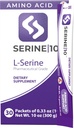 SERINE10 L-Serine Nootropics Packets - Υποστήριξη Εγκεφαλική Υγεία, Μνήμη, Εστίαση, & Παραγωγή Σεροτονίνης, L-Tryptophan, & L-Cystine - 30 Προμετρημένα πακέτα σκόνης με 10 γραμμάρια (30000 mg)