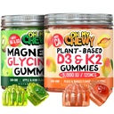 OH THY CHEWY Magnesium + D3K2 Gummies Bundle – 2 μπουκάλια (60 το καθένα) – Apple Kiwi & Peach Mango