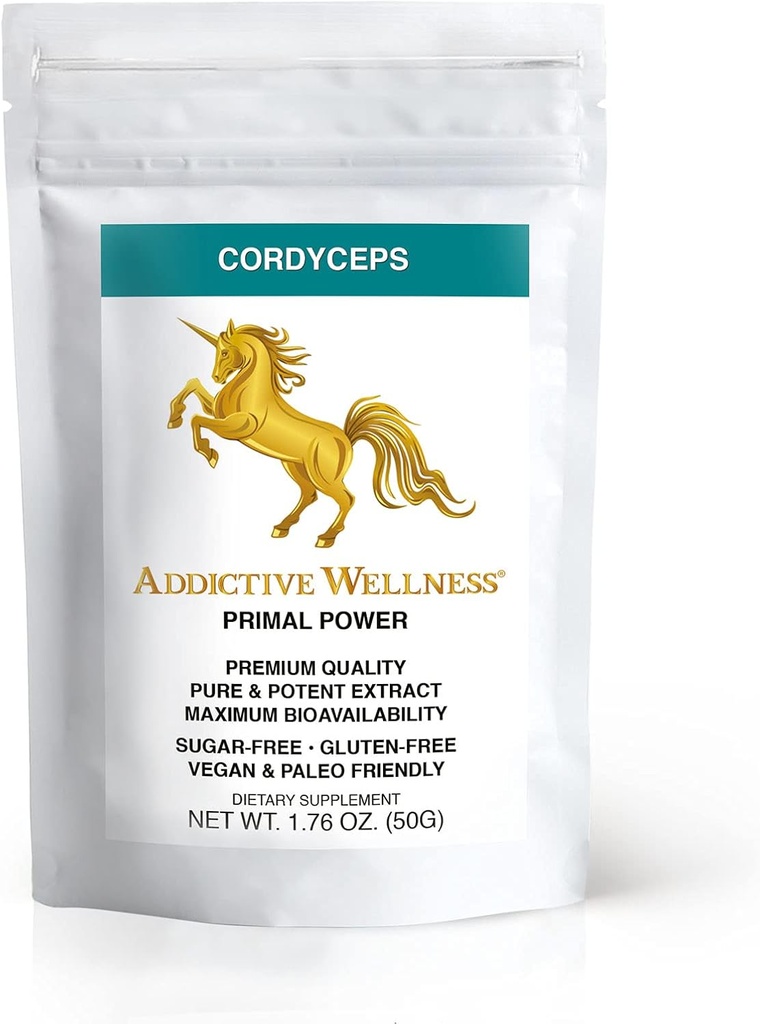 Εθιστική ευεξία Cordyceps CS-4 Extract σκόνη - καθαρό & ισχυρό για την ενέργεια και την αντοχή, 1 πακέτο