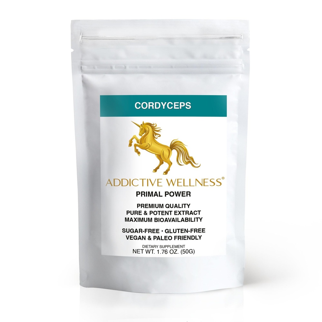 Εθιστική ευεξία Cordyceps CS-4 Extract σκόνη - καθαρό & ισχυρό για την ενέργεια και την αντοχή, 1 πακέτο