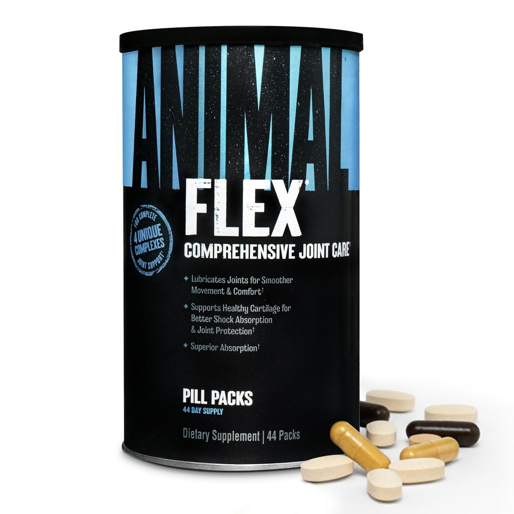 Animal Flex - Glucosamine Chondroitin Joint Supplement for Women and Men Discomfort with Turmeric, MSM, Boswellia for Cartilage, Joint Health, Muses, Back, Knees, Shoulder, and Hip, 44 συσκευασίες