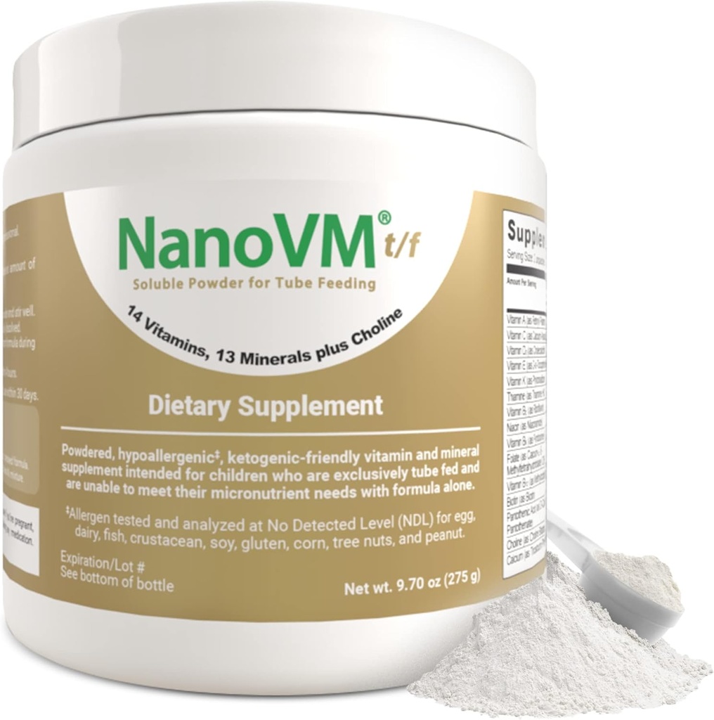 t/f, Συμπλήρωμα διατροφής για τη διατροφή του σωλήνα, αλλεργιογόνα-ελεύθερος παιδιά πολυβιταμίνη, μη αρωματισμένη βιταμίνη σκόνη με 14 βιταμίνες & 13 ορυκτά, χαμηλής περιεκτικότητας σε άνθρακα βιταμίνες, 275g - Διατροφή για το αλάτι