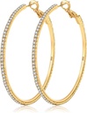 MOROTOLE 14K Gold Rhinestone Σκουλαρίκια - Μόδα Thin Big Hoops, Hypoallergenic, 20/30/40/50/60/70mm