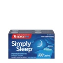 Tylenol Simply Sleep Nighttime Sleep Aid Caplets, 25 mg Diphenhydramine HCl, Non-Habit Forming Sleep Aid for Adults, 100 Count