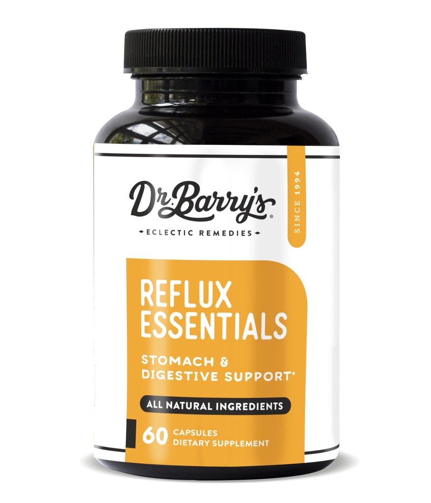 Dr. Barry's Reflux Essentials - Natural Support for Digestive and Stomach Health, 60 Capsules - 30 Day Supply (1)