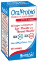 Το OralProbio 30ct, άπαξ ημερησίως μασώμενα δισκία, υποστηρίζει το βέλτιστο αυτί, το στόμα και το λαιμό υγεία, μη ΓΤΟ, χωρίς γλουτένη, γεύση μέντας, περιέχει BLIS K12 & M18