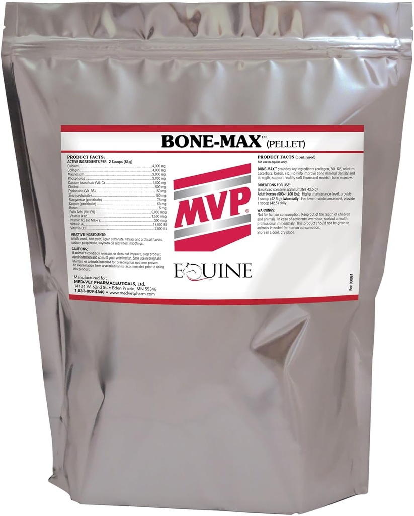 MVP Bone-Max Powder for Horse Bone Health and Development - Απαραίτητα θρεπτικά συστατικά για την απόδοση και την ανάπτυξη νέων αλόγων (6lb)