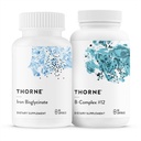 THORNE - Nutrient Essentials Duo - Iron Bisglycinate & B-Complex #12 for Energy Support and Blood Building - 60 Servings
