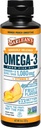 Barlean Omega 3 Fish Oil συμπλήρωμα με βιταμίνη D για άνδρες και γυναίκες, Mango Ροδάκινο, 1080mg EPA και DHA λιπαρά οξέα, 8 oz