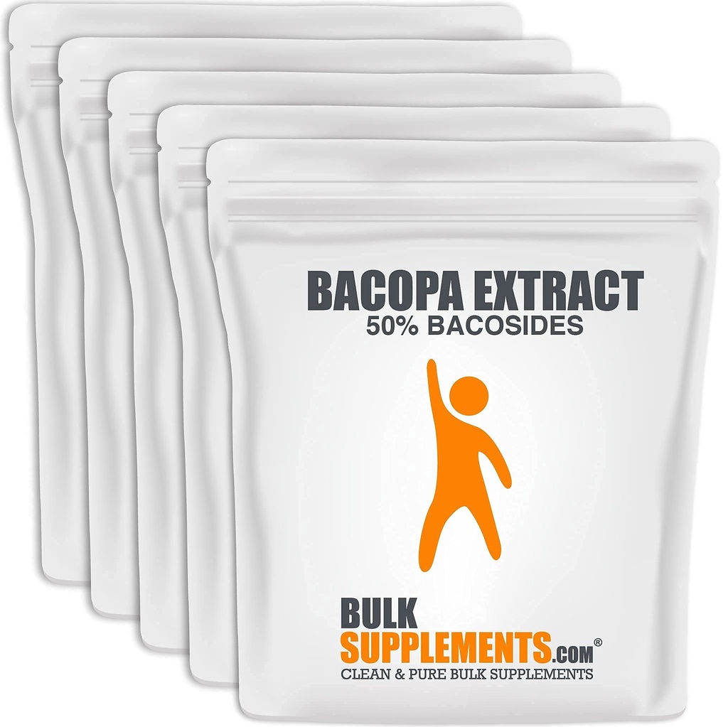 BulkSupplements.com Bakopa Extract Powder - Bacopa Monnieri Supplement, Bacopa Powder - Bacopa Συμπληρώματα, Vegan & Gluten Free, 500mg ανά Σερβίρισμα, 5kg (11 λίβρες) (πακέτο των 5)