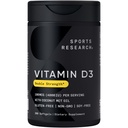 Sports Research® Βιταμίνη D3 4000 IU με λάδι καρύδας MCT - Συμπλήρωμα διπλής αντοχής Βιταμίνη D - Χωρίς γλουτένη · Μη ΓΤΟ · Χωρίς σόγια - 360 Count Softgels