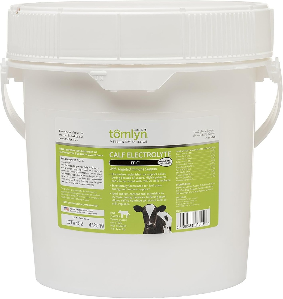 Συμπλήρωμα ηλεκτρολύτη Tomlyn Epic Calf, 5 Lb