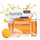 Vida Lifescience Aurora Nutrascience Mega-Pack Liposomal Vitamin C, Immune Support, 3.000 mg per Serving, Vegan, Gluten Free, Non-GMO, 32 Single Servet Packets, Orange