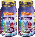 L'il Critters PJ Μάσκες Gummy Melatonin συμπλήρωμα για τα παιδιά, χωρίς ναρκωτικά υποστήριξη ύπνου, 60 Gummies (πακέτο του 2)