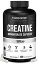 Jacked Factory Creatine Monohydrate Capsules - Creatine Pills for Muscle Growth, Increased Strength, Enhanced Energy Output and Improved Athletic Performance - 150 Capsules