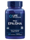 Επέκταση ζωής Mega EPA/DHA, Ωμέγα-3 Λιπαρά οξέα, Heart & Brain Health, Μη ΓΤΟ, Χωρίς γλουτένη, 120 softgels