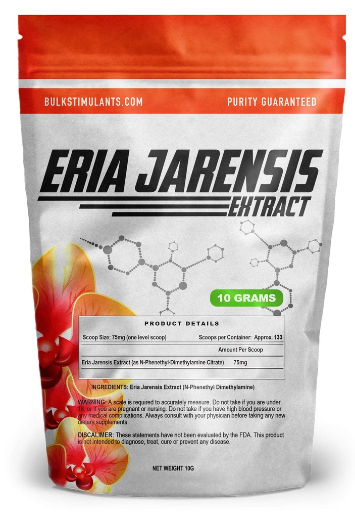 ERIA JARENSIS Extract - Bulk Powder 10 Grams 133 Servings - Νέο συμπλήρωμα πίου ✮ Νέο διεγερτικό και NOOTROPIC ✮ Αυξήστε το Focus Energy Γνωστική Απόδοση - Scoop Περιλαμβάνεται