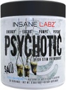 Insane Labz Psychotic SAW, High Stim Pre Workout Powder με OxyGold-TM και AMPiberry®,Extreme Διαρκής Ενέργεια με Teacrine®,Focus με CognitIQ® και Αντοχή (30 Services (Pack of 1), Blue Raspberry)