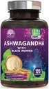 Ashwagandha Συμπληρώματα 2100mg - Extra Strength Ashwagandha Powder & Root Extract με μαύρο πιπέρι για μέγιστη απορρόφηση, φυτικά συμπληρώματα αντιοξειδωτικών για γυναίκες & άνδρες, Vegan, μη-GMO - 120 κάψουλες