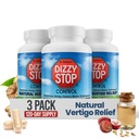 Dizzy Stop Dr. Barton's Vertigo Relief Products with Ginger and Grape Seed - Non-Drowsy Motion Sickness Pills for Dizziness Relief and Inner Ear Balance - (80 Count – Pack of 3)