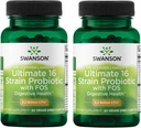 Swanson Dr. Stephen Langer's Formula - Φυσικό Probiotic w/Prebiotic FOS - 16-Strain Supplement Promoting Digestive Support w/ 3.2 Δισεκατομμύρια CFU ανά κάψουλα - (60 Veggie Κάψουλες) 2 Pack