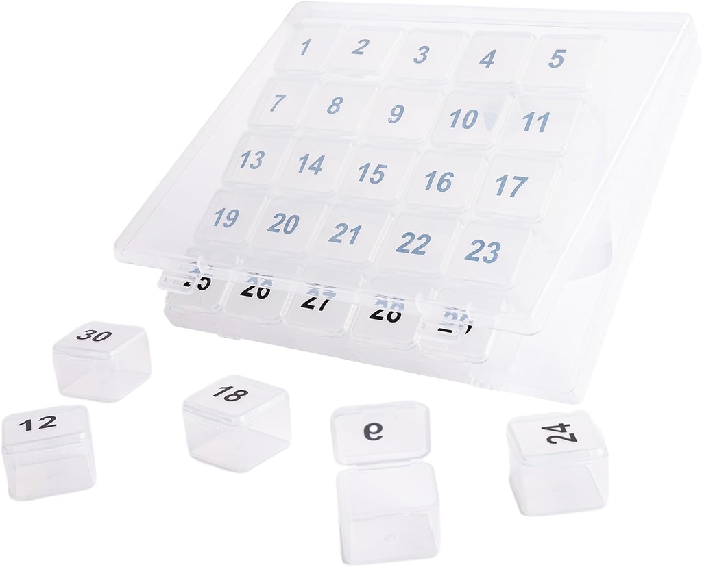 30 Day Pill Organizer, Portable Pill Squeeze για να ανοίξει, Μεγάλη Μία φορά την ημέρα για το ταξίδι, Μηνιαία για Βιταμίνες, Ιατρική, Συμπληρώματα (Clear)