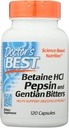 Γιατροί Best Betaine HCL Pepsin και Gentian Bitters, Χωρίς γλουτένη, 120 κάψουλες (πακέτο του 1)