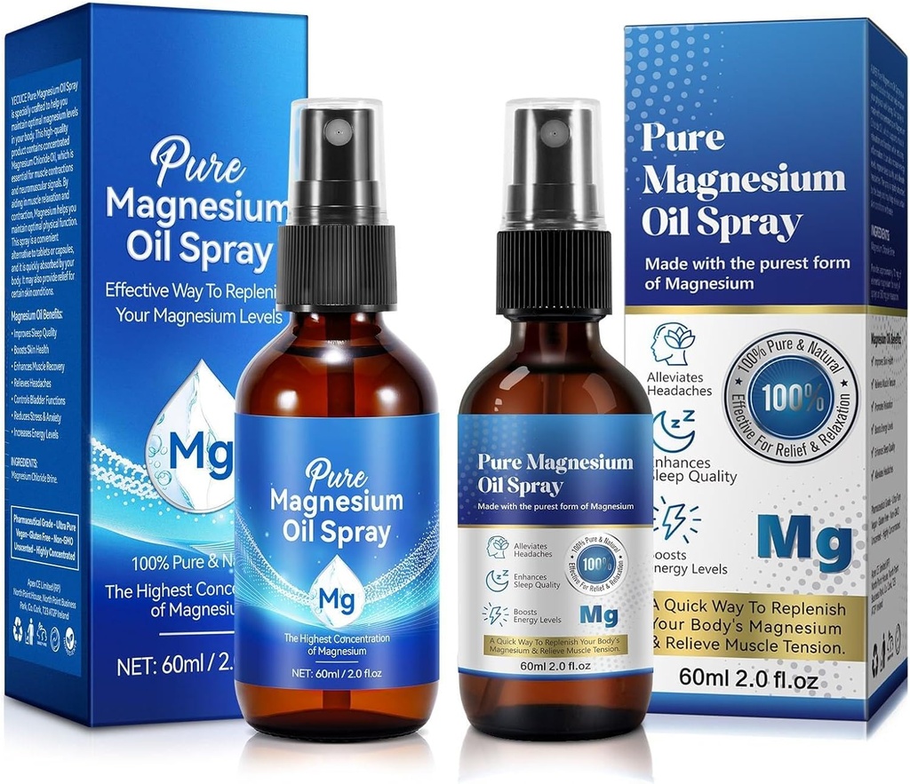 Συσκευασία 2 Pure Magnesium Oil Spray 4.04 FL.OZ