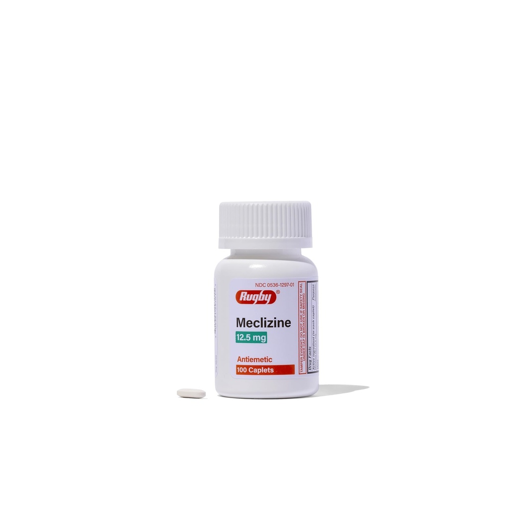 Rugby Meclizine 12, 5mg Caplets - Αντιεμετική κίνηση Ασθένεια Symptom Relief - 100 Count