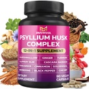 BMVINVOL Psyllium Husk, Slippery Elm, Cascara Sagrada, Fenugreek, Βερβερίνη, Κανέλα, Κουρκουμάς + 5 Mores - Immune Support & Digestive Health Supplement - 90 Κάψουλες